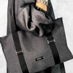 Coated Denim Handbag